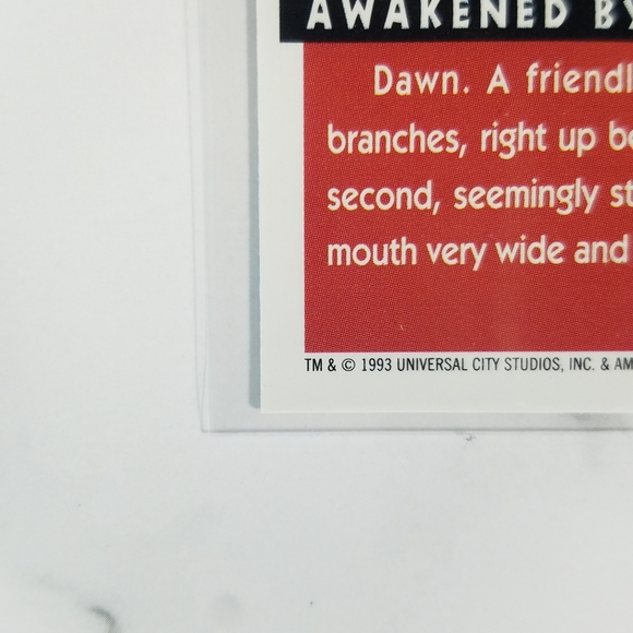 Vintage JP Topps Trading Cards Lot of 10 Jurassic Park Movie Cards Lot #11 - Picture 10 of 11